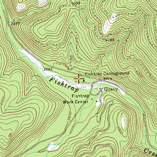 Topographic Map of Fishtrap Campground, MT