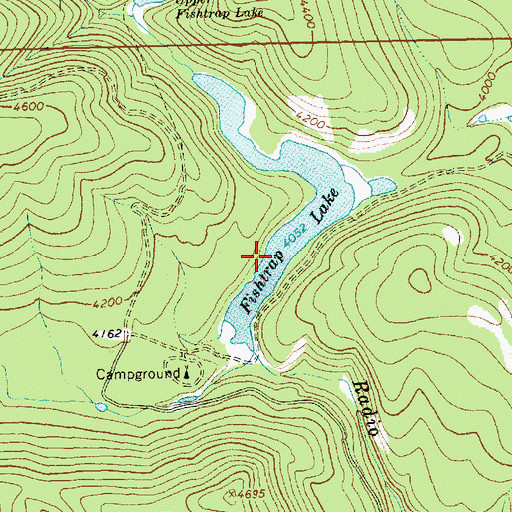 Topographic Map of Fishtrap Lake, MT