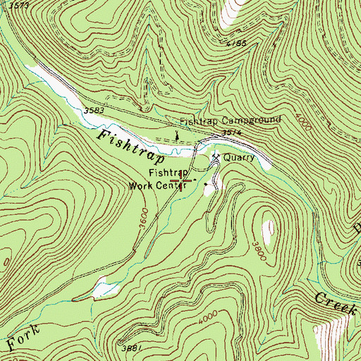 Topographic Map of Fishtrap Work Center, MT