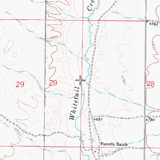 Topographic Map of Fitz Creek, MT