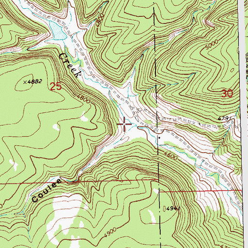 Topographic Map of Fivemile Coulee, MT