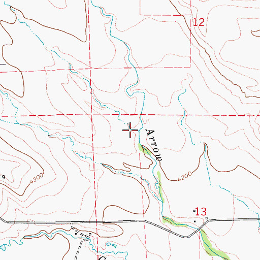 Topographic Map of Flat Coulee, MT