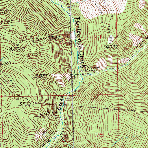 Topographic Map of Flat Rock Creek, MT