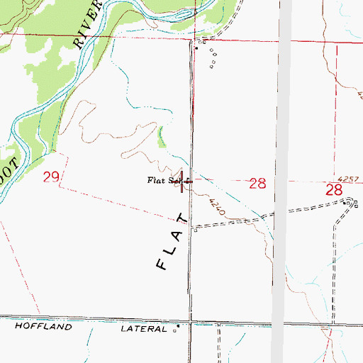 Topographic Map of Flat School (historical), MT