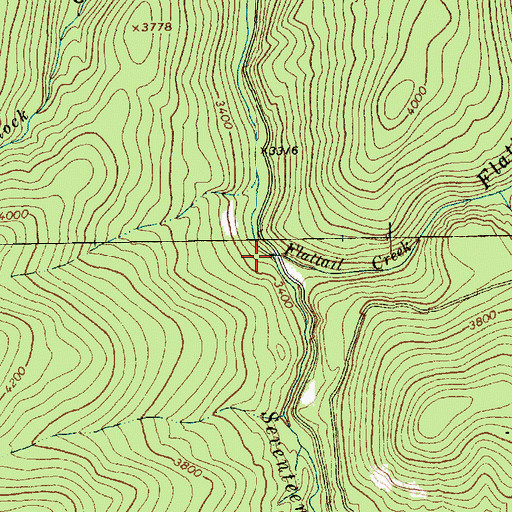 Topographic Map of Flattail Creek, MT