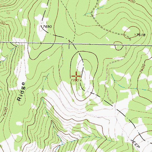 Topographic Map of Fleecer Ridge, MT