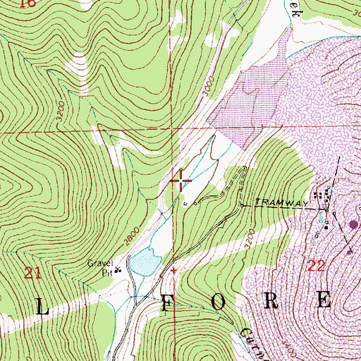 Topographic Map of Fleetwood Creek, MT