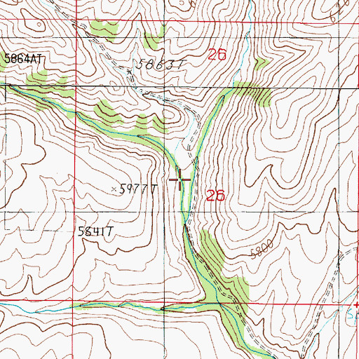 Topographic Map of Fletcher Creek, MT
