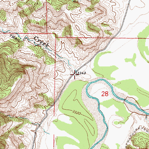 Topographic Map of Flood Creek, MT