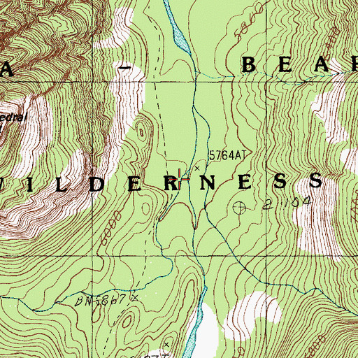 Topographic Map of Flood Creek, MT