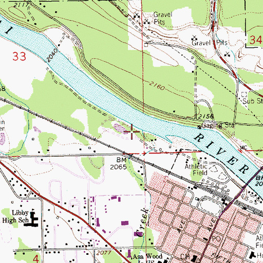 Topographic Map of Flower Creek, MT