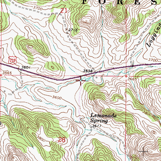 Topographic Map of Fly Creek, MT