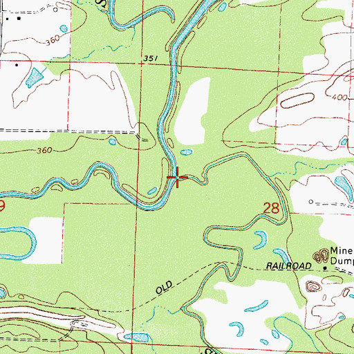 Topographic Map of Short Mountain Creek, AR