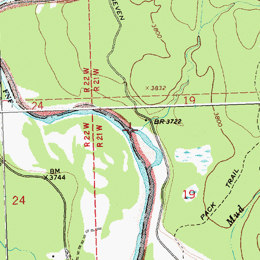 Topographic Map of Ford Creek, MT