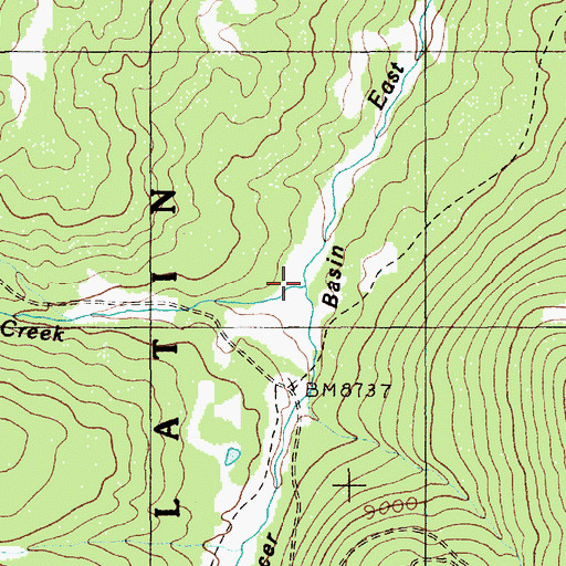 Topographic Map of Forge Creek, MT