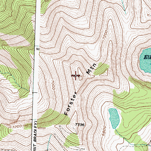 Topographic Map of Forster Mountain, MT