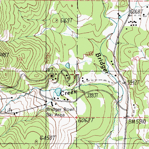 Topographic Map of Forsythe Ranch, MT