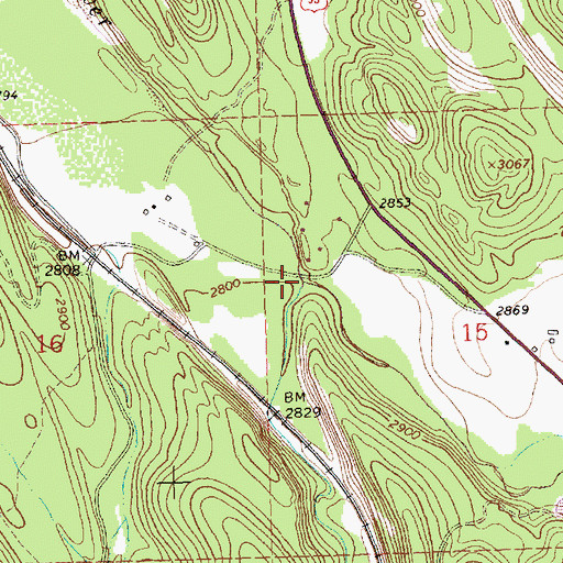 Topographic Map of Fortine Creek, MT