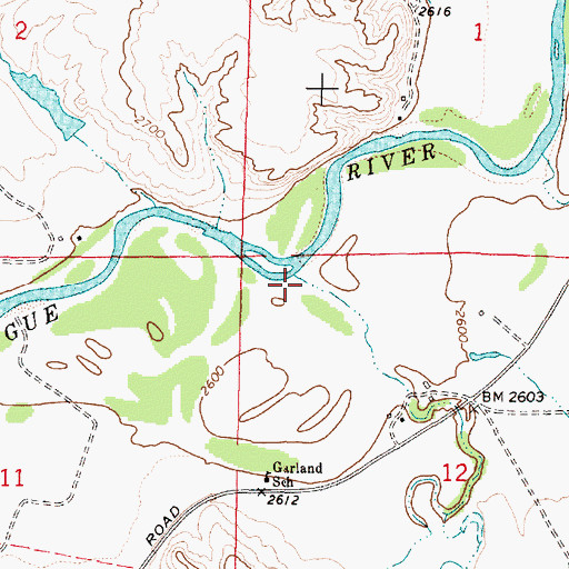Topographic Map of Foster Creek, MT