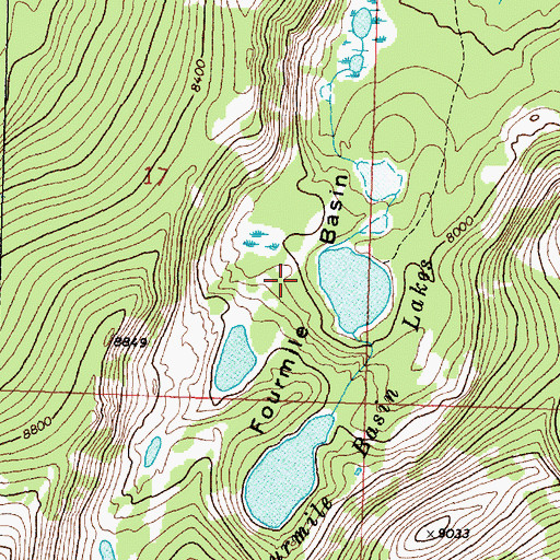 Topographic Map of Fourmile Basin, MT
