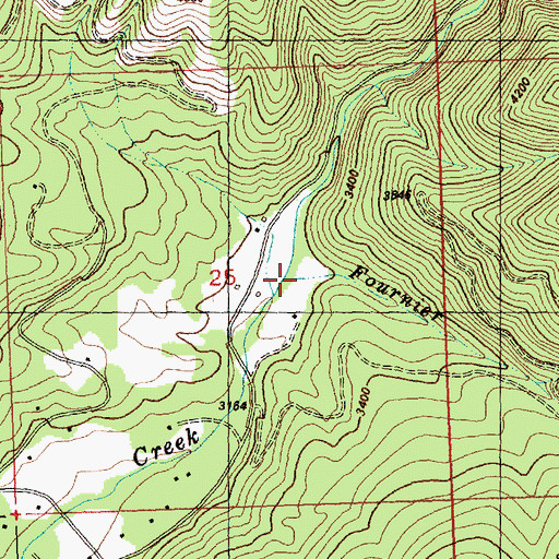 Topographic Map of Fournier Creek, MT