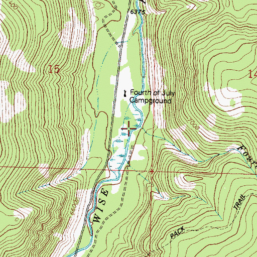 Topographic Map of Fourth of July Creek, MT