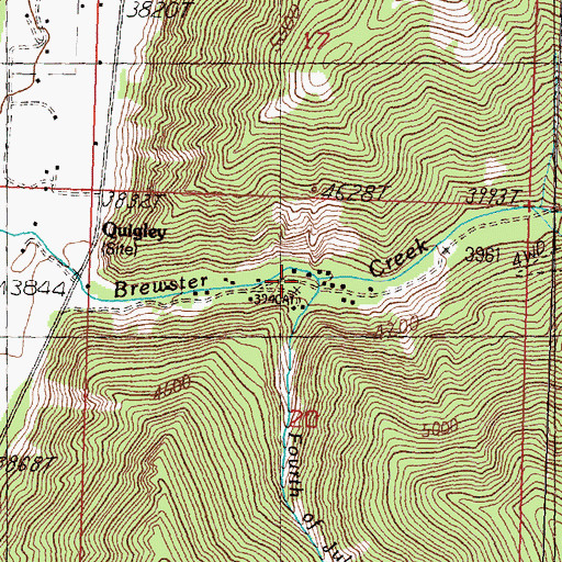 Topographic Map of Fourth of July Creek, MT