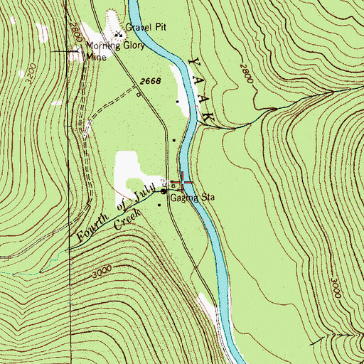 Topographic Map of Fourth of July Creek, MT