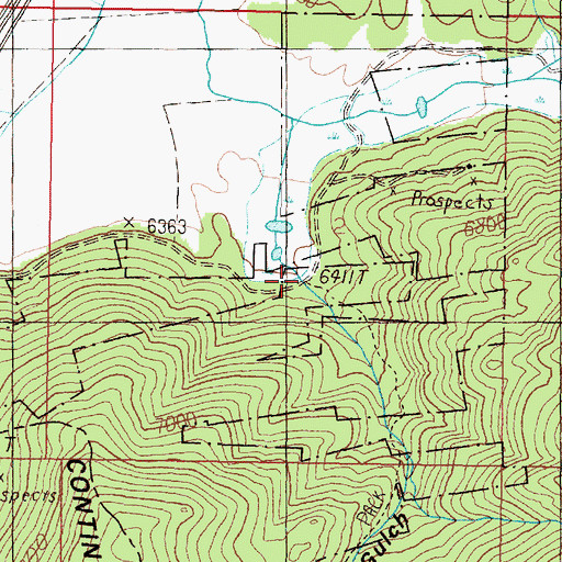 Topographic Map of Fourth of July Gulch, MT