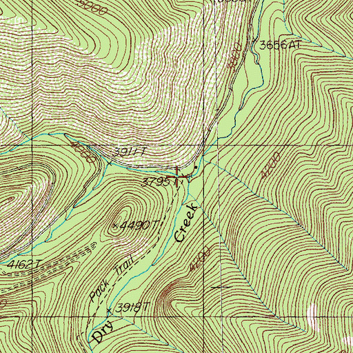 Topographic Map of Fourth of July Gulch, MT