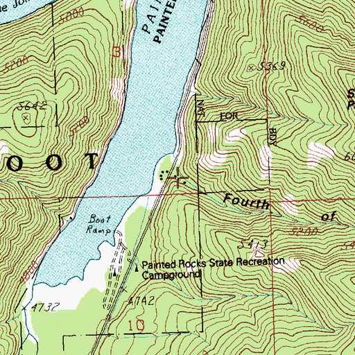 Topographic Map of Fourth of July Gulch, MT