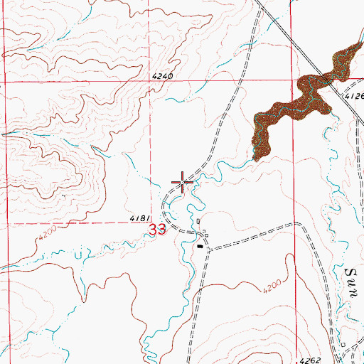 Topographic Map of Fox Coulee, MT