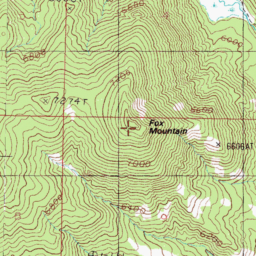 Topographic Map of Fox Mountain, MT