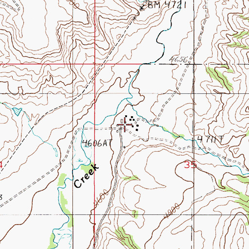 Topographic Map of Francis Ranch, MT