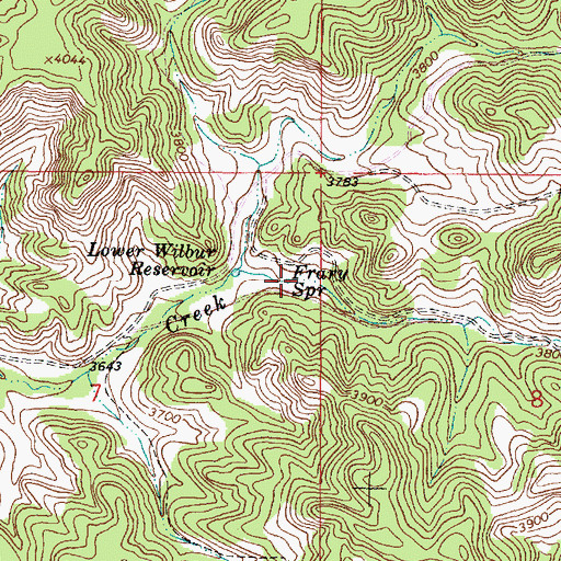 Topographic Map of Frary Spring, MT