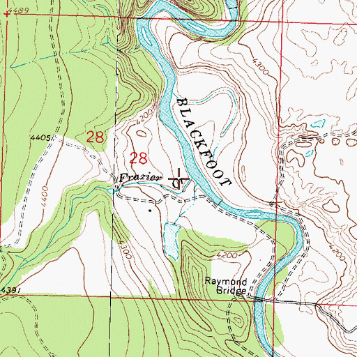 Topographic Map of Frazier Creek, MT