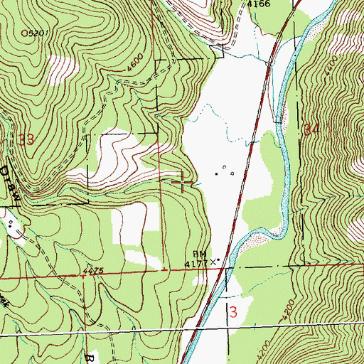 Topographic Map of Frazier Draw, MT