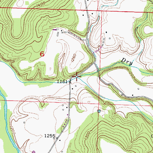 Topographic Map of Sinking Creek, AR