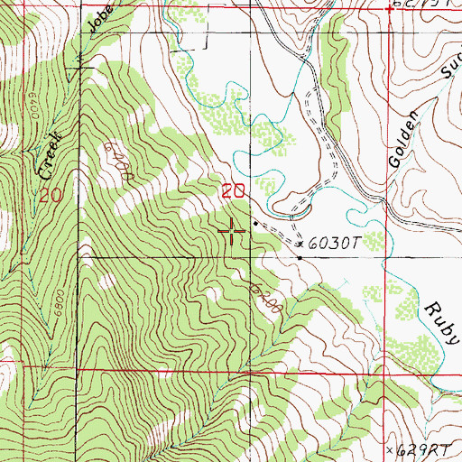 Topographic Map of Fred B Utter Ranch, MT