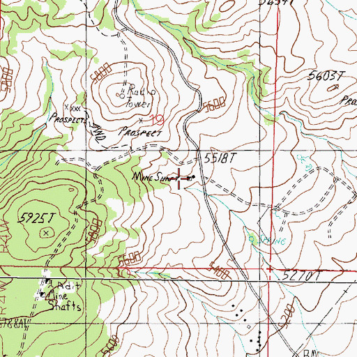 Topographic Map of Free Enterprise Mine, MT