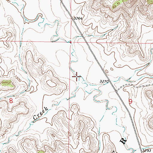 Topographic Map of Frees Creek, MT