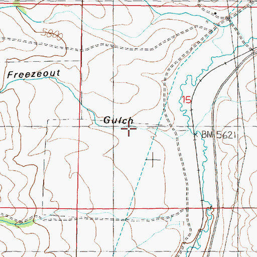 Topographic Map of Freezeout Gulch, MT