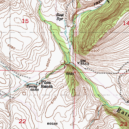 Topographic Map of French Creek, MT