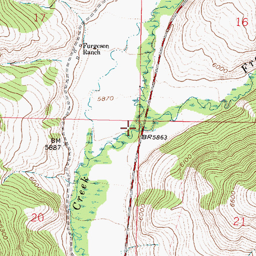 Topographic Map of French Creek, MT
