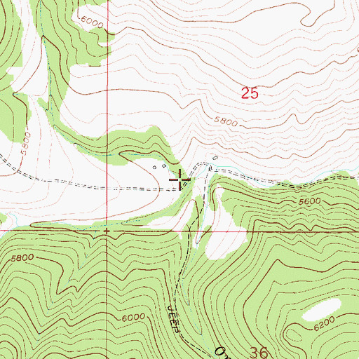 Topographic Map of French Creek, MT