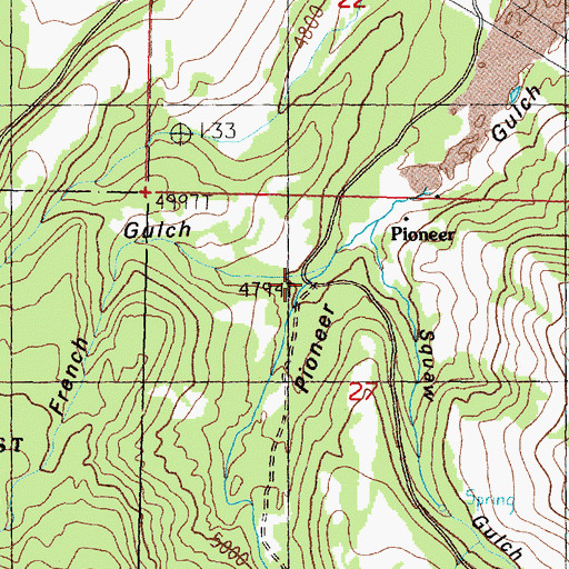 Topographic Map of French Gulch, MT