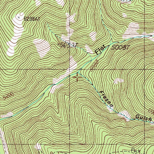 Topographic Map of Fresno Gulch, MT