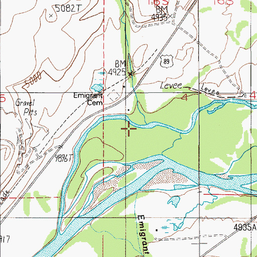 Topographic Map of Fridley Creek, MT