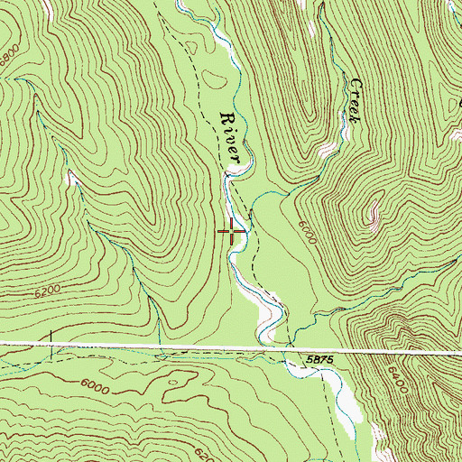 Topographic Map of Fright Creek, MT