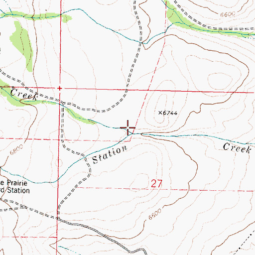 Topographic Map of Frog Creek, MT